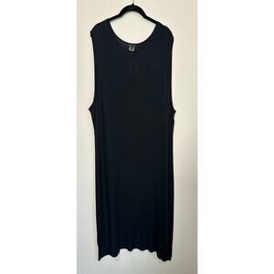 J.Jill Wearever Collection Black 3x Long Tank Dress with high side slits